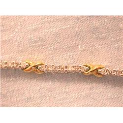 14k Gold Bracelet with Diamonds