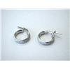 Image 2 : Sterling Silver HOOP Earrings made in ITALY