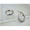 Image 3 : Sterling Silver HOOP Earrings made in ITALY