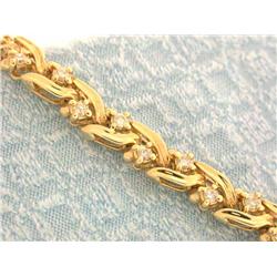 14k Gold Bracelet with Diamonds