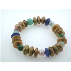Pearls and Gemstones Elastic Bracelet