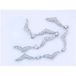 14k White Gold Dangling Earrings with Diamonds