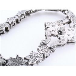 14k White Gold Bracelet with Diamonds