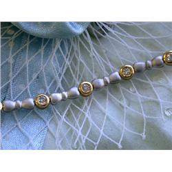 18k Two Tone Gold Bracelet with Diamonds