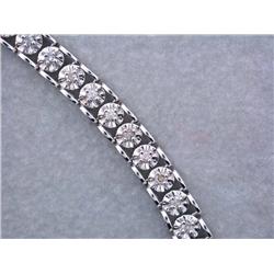 14k White Gold Diamond Bracelet