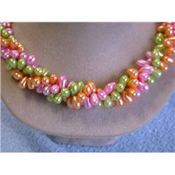 Colored Fresh Water Pearl Necklace
