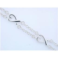 Sterling Silver Heart Bracelet made in ITALY