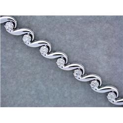 14k White Gold Diamond Bracelet
