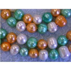 Multi-colored Fresh Water Pearl Necklace