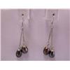 Image 1 : Dangling Pearl and Silver Earrings