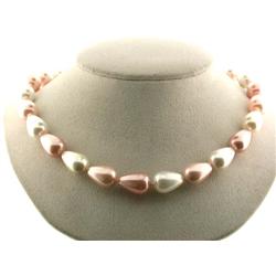 Shell Pearl Necklace with Silver Clasp