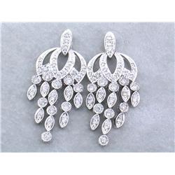 18k White Gold Earrings with Diamonds