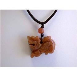 Colored Gem Dragon Necklace