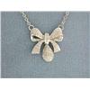 Image 1 : 14k Gold Necklace with Ribbon Pendant