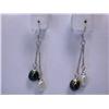 Image 1 : Dangling Pearl and Silver Earrings