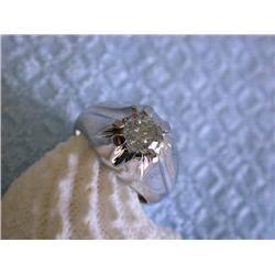 14k White Gold Men's Diamond Ring