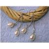 Image 3 : Dangling Pearl and Silver Earrings