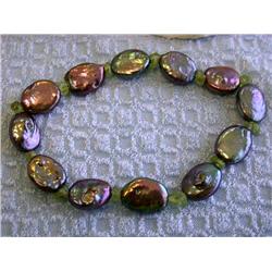 Mother of Pearl and Peridot Bracelet