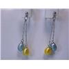 Image 1 : Dangling Pearl and Silver Earrings