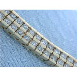 14k Yellow Gold Bracelet with Diamonds