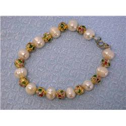 Pearl and Enamel Bracelet