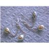 Image 1 : Dangling Pearl and Silver Earrings