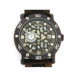 Croton Men's Automatic Stainless Steel Rubber Strap Watch