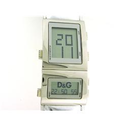 D&G DW0359 'Highlander' Digital Dial Silver Strap Watch