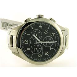 Timex Men's T Series Chronograph Silver-Tone Stainless Steel Bracelet Watch #T2M469