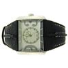 Image 3 : POLICE MENS WATCH DATE 10812J LEATHER BLACK SILVER TONE