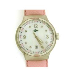 LACOSTE WOMEN'S PINK CALFSKIN DIAMOND WATCH 2000376