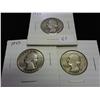 Image 1 : 1942,43 & 44 WASHINGTON SILVER QUARTERS