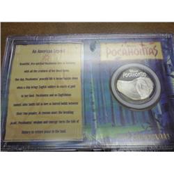 POCAHONTAS .999 SILVER ROUND 25 GRAMS  WITH STAND