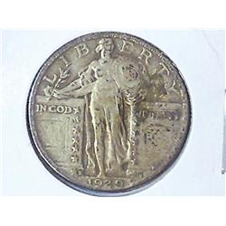 1929-S STANDING LIBERTY QUARTER (VERY FINE+)