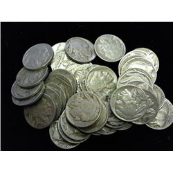 40 ASSORTED 1930'S BUFFALO NICKELS
