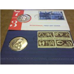 2 US MINT BICENTENNIAL FDC'S 1972 & 73