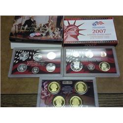 2007 US SILVER PROOF SET (WITH BOX) 14 PIECE