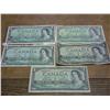 Image 1 : 5-1954 CANADA ONE DOLLAR NOTES