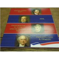 2008-P/D US MINT PRESIDENTIAL $1 COIN UNC SET