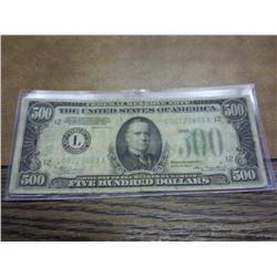 1934-A US $500 FRN (AS SHOWN) HAVE YOU SEEN ONE?