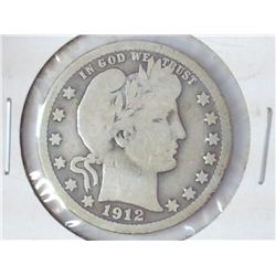 1912-S BARBER QUARTER