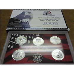 2008 US 50 STATE QUARTERS SILVER PROOF SET