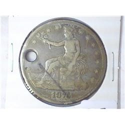 1876 TRADE DOLLAR (HOLED)