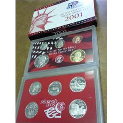 2001 US SILVER PROOF SET (WITH BOX) (BETTER DATE)