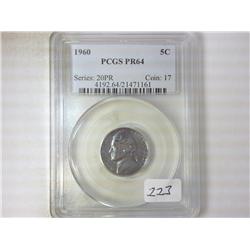 1960 BLACK BEAUTY JEFFERSON NICKEL PCGS PR64