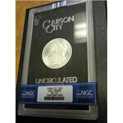 1884 -CC GSA MORGAN SILVER DOLLAR (UNC) NGC MS63