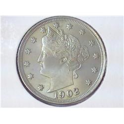 1902 LIBERTY "V" NICKEL (UNC)