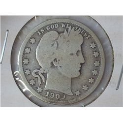 1909-O BARBER QUARTER