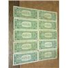 Image 2 : 10 ASSORTED 1957 $1 SILVER CERTIFICATES