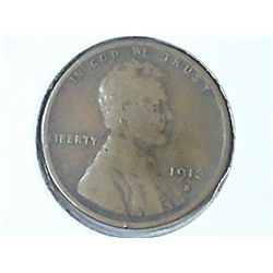 1913-S LINCOLN CENT (VERY GOOD)